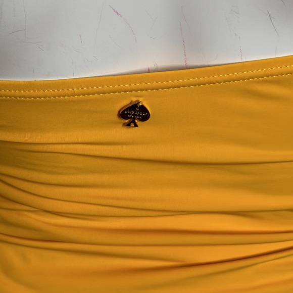 Kate Spade yellow one piece cut out bandeau top Swimsuit Size Large - Picture 4 of 12